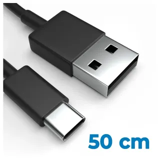 Justcom Samsung Galaxy A7 2017 Duos USB-Kabel, USB-C, USB-A (50 cm), Schnellladekabel, Datenkabel, Handy, Tablet schwarz