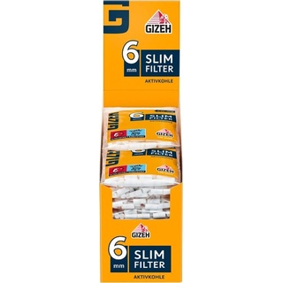 Gizeh Slim Aktivkohle Filter 6mm Aktivkohlefilter Zigarettenfilter 100x 120 (12000)