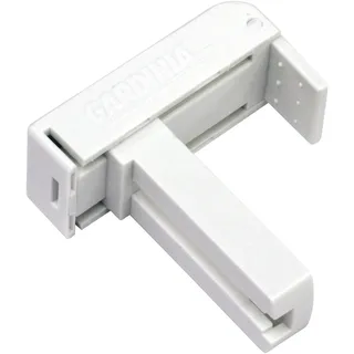 GARDINIA 7059 Universal Klemmträger aus Kunststoff, verwendbar für Rollos, Jalousien und Plissee, 2 Stück, weiß