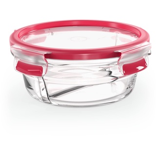 Emsa Clip&Close Glass Vorratsdose 550 ml Glas Rot