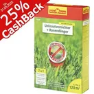 Wolf-Garten Unkrautvernichter SQ 120 Rasendünger, 2-in-1, 2,4 kg, für 120m2