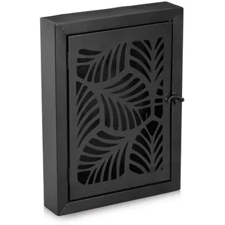 Zeller Present Schlüsselkasten "Leaves", Metall, schwarz