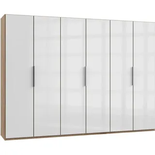 Level 300 x 216 x 58 cm Plankeneiche Nachbildung/Weißglas