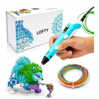 glato 3D Stift, 3D-Stift Kinder, 3D Stift, 3D Stift Set, Mit 15 Farben Kinder Set, Kindergeschenk, SCRIB3D - Blau
