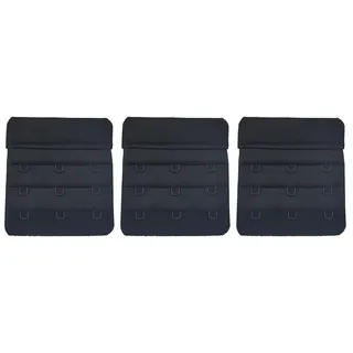 varivendo BH-Verlängerung 3er Set 3-reihig, 57 mm schwarz (Stück, 3 St), BH-Verlängerung, BH-Extender, BH-Verlängerungsstück, BH-Erweiterung, B schwarz 57mm
