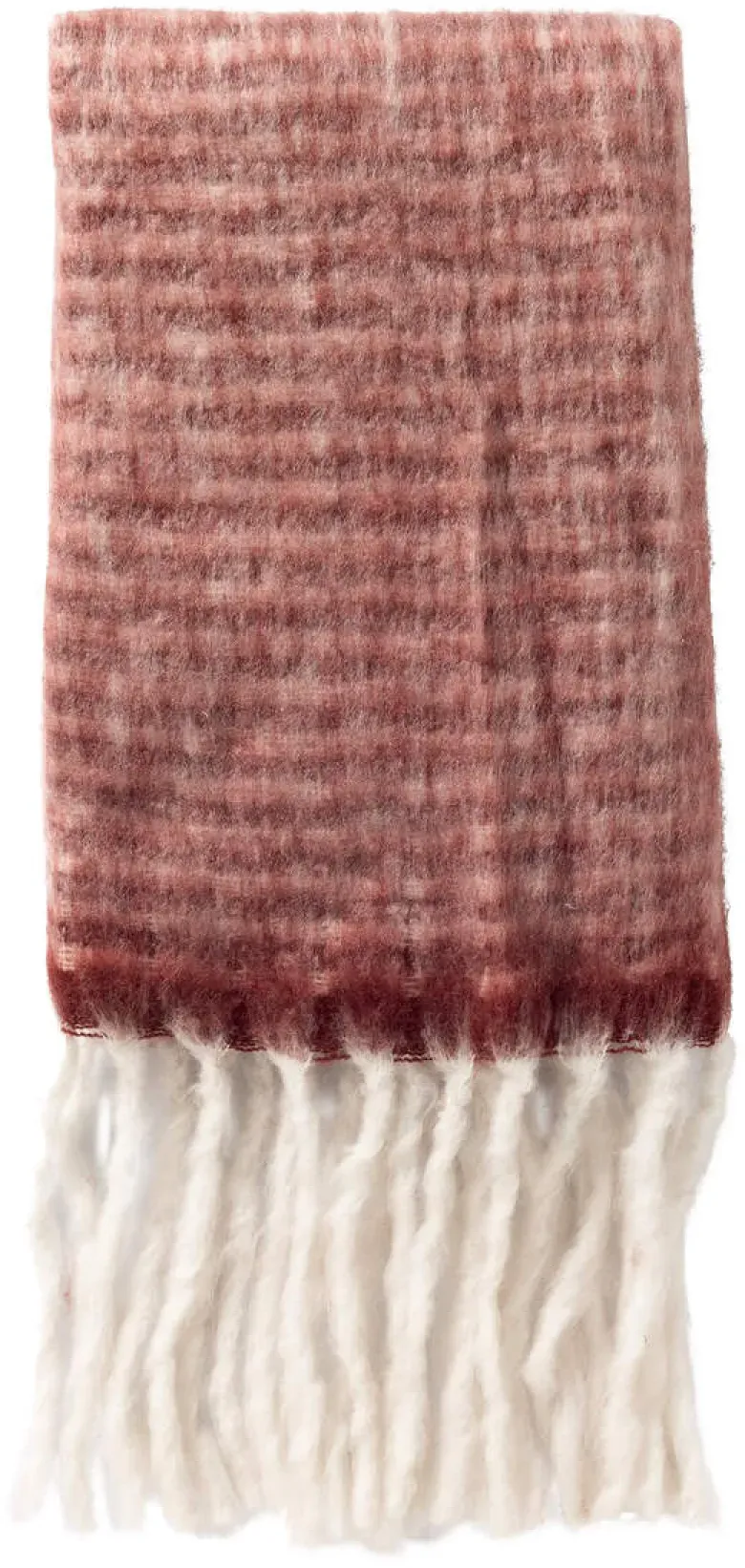 Dutch Decor Fransen Plaid 'Phoebe' 130 x 170 cm Pomegranate - Rot