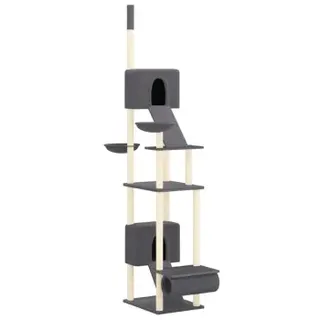 vidaXL Kratzbaum Deckenhoch 277-303 cm grau