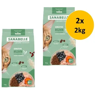 Sanabelle Sensitive Huhn | 2x 2kg Katzenfutter trocken Sparpack