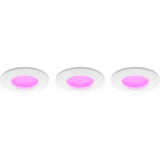 Philips Hue White & Color Ambience Slim Recessed 90mm 3er Pack Smarter Deckenspot kalt-warmweiß und Farbe