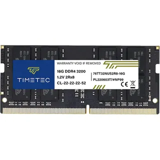 Timetec 16GB DDR4 3200MHz (PC4-3200AA) PC4-25600 SODIMM – Non-ECC ungepuffert, 260-polig, 1,2V CL22, Speichermodul für Laptop, Mini-PC und All-in-One-Computer.
