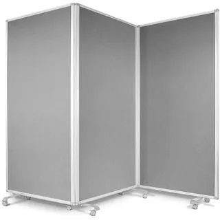 Office Marshal Filz-Trennwand 180 x 180 cm Grau