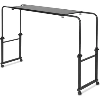 aktivshop Betttisch auf Rollen, höhenverstellbar 78 bis 120cm, längenverstellbar 119 bis 190cm, schwarz