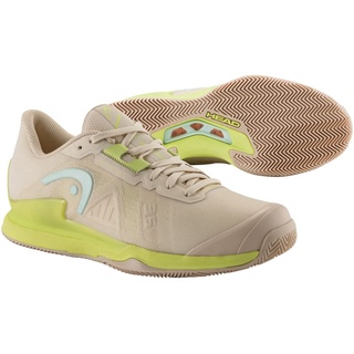 Head Sprint Pro 3.5 Clay Women Tennisschuh, Macadamia/Lime, 36.5