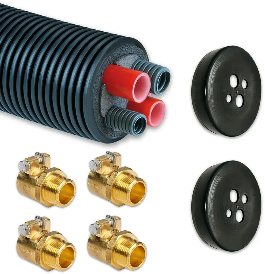 Anschlusspaket Wärmepumpenrohr für Luft-Wasser Wärmepumpen, 1-15m, Ø 125 mm, 2x 32x2,9mm, Armacell (Ausführung: 2 Meter 32x2.9 mm (DN26))