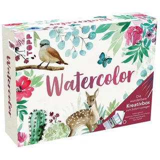 Frechverlag Watercolor Kreativbox mit Anleitungsbuch und Material
