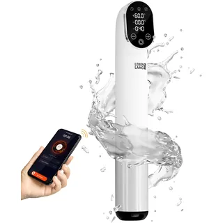 Lebenlang 1200W Sous Vide Stick - Mit App-Steuerung I Edelstahl Su Vide Garen mit Timer für Fleisch Fisch Gemüse| Souvidestab Souse Garer | Susvide Sovit Souvidgarer Sou Vid Souc Vide Stab Stick