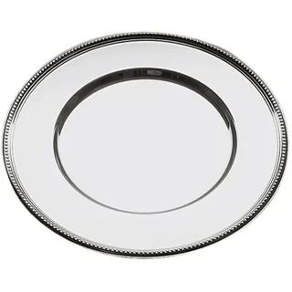 APS 36233 Platzteller, Ø 33 cm, Edelstahl 18/8 hochglanzpoliert, mit Fadendekor