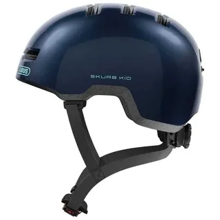 ABUS Kinderhelm Skurb Kid - robuster Fahrradhelm im Skater-Look mit Platz für einen Zopf und vielfältigen Designs - für Mädchen und Jungen - Blau, Größe M