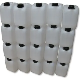 kanister-vertrieb kanister-vertrieb® 20 Stück 5 Liter Kanister Wasserkanister Outdoor Lagerkanister Farbe natur BPA frei DIN45