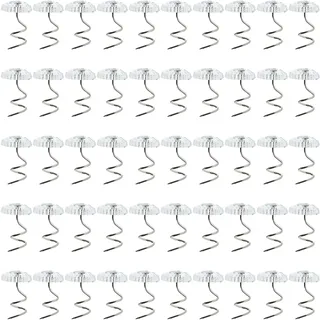 Bailinks Polsternägel Klar Kopf, Polsternadel Twist Pin, Spiralpins für Polster Couch Sofa Stuhl Autoinnenraum Dachhimmel Matratzen Bedskirts DIY Reparatur (50)