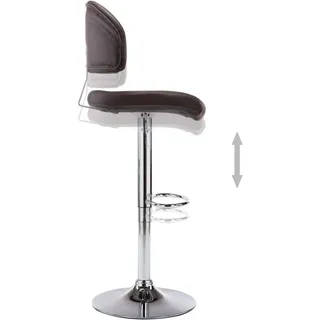 vidaXL Barhocker 2er Set drehbar Kunstleder 2x Sgabelli Bar  Crema 60 x 60 x 110 cm Braun