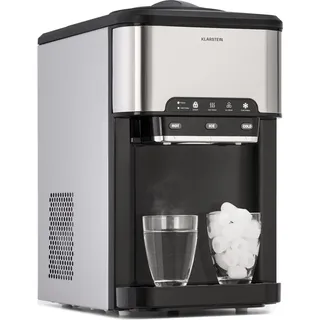 Klarstein Eiswürfelmaschine für Zuhause Camping Gastro, Schnelle Mini Eiswürfelmaschine Klein, Profi Eismaschine für Große Kleine Klare Eiswürfel, Selbstreinigend mit 3l Eiswürfelbehälter, 20kg/24h
