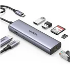 Ugreen USB Hub 3.0 (USB-C, 7 Ports), Dockingstation + USB Hub, Silber