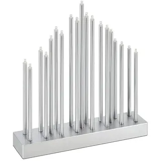 DAPO Stimmungsleuchte Pyramide 19-Flammig Titanfarben batteriebetrieben