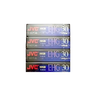 JVC EHG (Extra Hoch Grade Compact) 30 VHS C 4 Stück