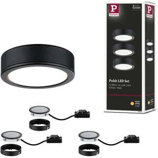 Paulmann Möbel Set Pukk 3x3W 210lm 12/230V 2700K Kunststoff/Schwarz