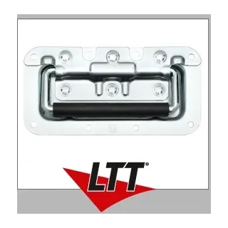 Adam Hall Hardware Klappgriff klein gefedert in Einbauschale 8 mm tief