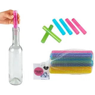6er Set Kühlakku Stab 12 x 2 cm Wiederverwendbar Eis Sticks Eisstäbe Eissticks Eiswürfel Stabform - Bunt