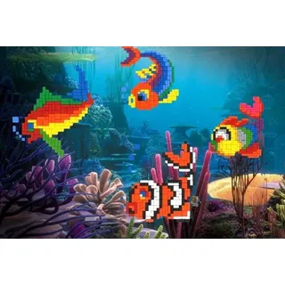 Stick it Steckpuzzle Fische 4 in 4, 1100 Puzzleteile, Bildformat: je 13,3 x 13,3 cm