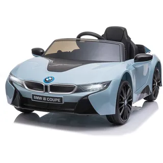 Elektrisches Kinderauto Für Kinder Von 3 Bis 8 Jahren, Lizenziertes Bmw I8 Coupé, Mit Fernbedienung Und 2 Türen, 115 X 72,5 X 46 Cm, Blau