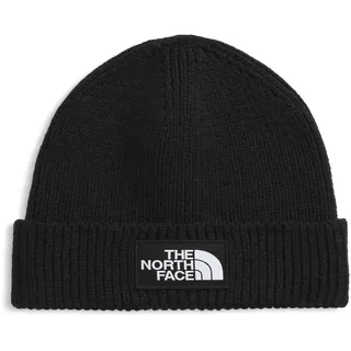 The North Face Beanie, in Strick-Optik mit Logo-Patch Modell Box Black, 1