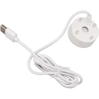 Wifehelper 12-Kopf-Ultraschall-Teichnebler, 400 W, Zerstäuber, Nebelmaschine für Innen- und Außenteiche, Bonsai, Springbrunnen mit USB-Schnittstelle, Gartenbrunnen-Zubehör (White)