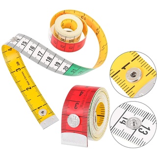 Telliswelt Schneidermaßband mit Knopf 150 cm / 60 inch Zentimeter- Inch Einteilung Made in Germany by Hoechstmass