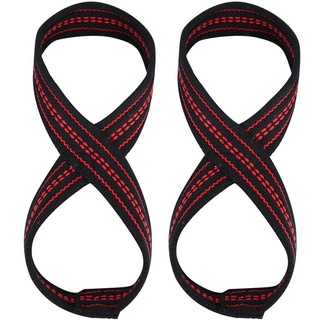 Deadlift Wrist Wraps, Soft Nylon und Spandex Figure 8 Weight Lifting Straps Gym Training Support Hand Protective Sleeves Weight Lifting Deadlift Workout Straps(M)