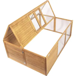 Wiltec Kleintierstall 153 x 110 x 55 cm braun