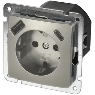 Unitec USB-Steckdose Unterputz Monaco Platin