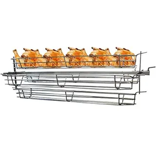 Beeketal 'BS-HK' Hähnchengrillkorb Haxenkorb Aufsatz aus Edelstahl passend Spanferkelgrill Modelle BSG150, BSGW-150H und BSGW-150G