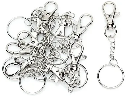 Schlüsselanhänger mit Karabiner, 25 mm, 10 Stück
