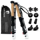 Alpin Loacker Wanderstöcke faltbar Aluminium mit Korkgriff (Nordic Walking Stöcke Damen & Herren), Leichte Faltbare Trekkingstöcke Teleskop für Bergsport 135 cm