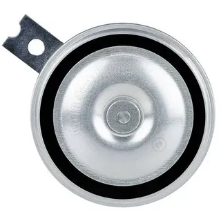 alca® Hupe Signalhorn 100 mm 12 V elektrisch 440 Hz Hochtöne 112 dB laut silberne Farbe universell für viel Fahrzeuge