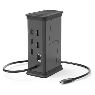 Hama Connect2Office Black, 9 Ports, 2x HDMI, USB-A, USB-C® Power Delivery