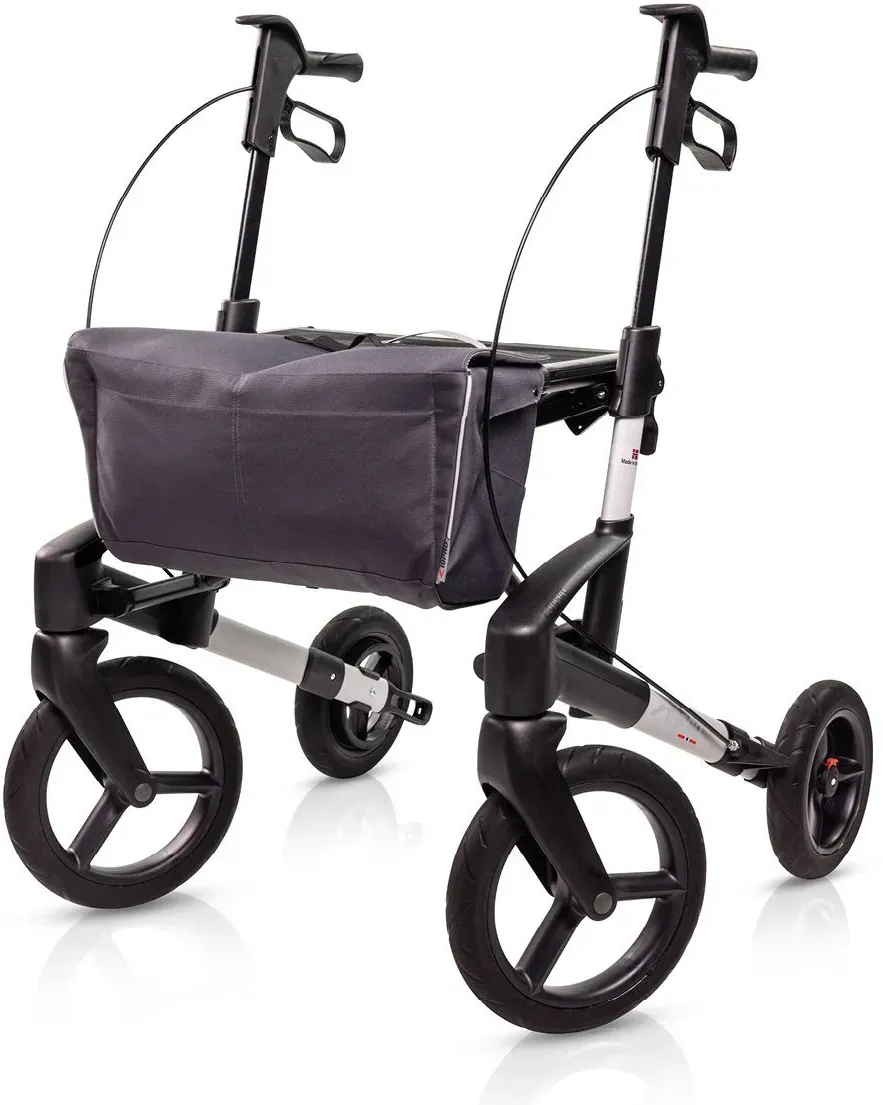 To Olympos ATR M Polarsilber Black Series Outdoor Rollator