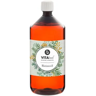 vitafeel Rizinusöl 100% reines kaltgepresstes Öl 1000 ml