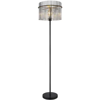 GLOBO Stehleuchte Gorley Metall schwarz