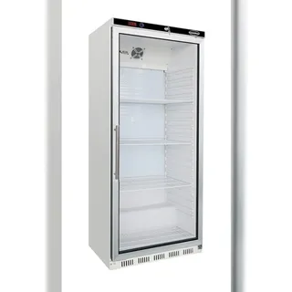 CombiSteel Flaschenkühlschrank mit 1 Glastür Getränkekühlschrank Kühlschrank Gastro 570 L +2/8°C ISO 45mm