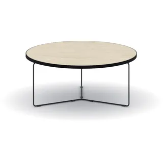 Runder Konferenztisch TENDER, Höhe 275 mm, Durchmesser 900 mm, Eiche natur